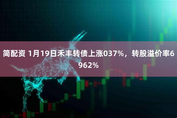 简配资 1月19日禾丰转债上涨037%，转股溢价率6962%